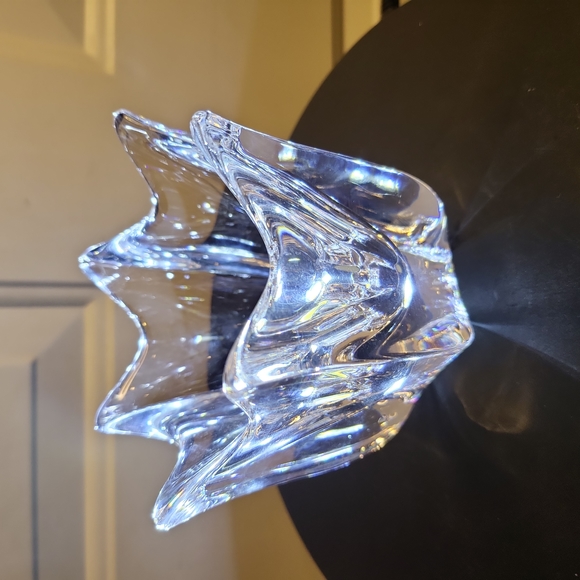 Orrefors Heavy Clear Crystal Tulip Bowl Vase Sweden C. 1959 - Picture 4 of 9